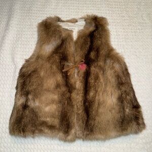 Zara Tan Faux Fur Vest